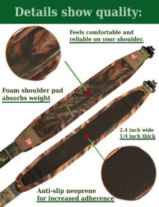 Shotgun sling for 12ga rifle sling gun sling swivels hunting strap