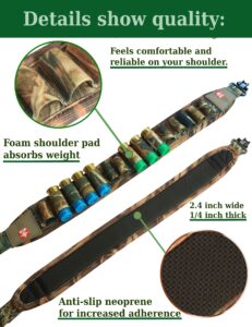 Shotgun sling for 12ga rifle sling gun sling swivels hunting strap