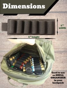 Underalert Velcro Shotgun Shell Holder 12 Gauge Shell Holder Shotgun Card Shotgun Cartridge Holder Side Saddle Tactical Molle Pouch Shot Gun Shells Ammunition Holder Buttstock Ammo Carrier for 12 ga