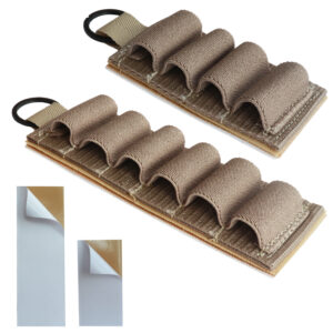 Underalert Velcro Shotgun Shell Holder 12 Gauge Shell Holder Shotgun Card Shotgun Cartridge Holder Side Saddle Tactical Molle Pouch Shot Gun Shells Ammunition Holder Buttstock Ammo Carrier for 12 ga