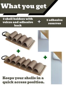 Underalert Velcro Shotgun Shell Holder 12 Gauge Shell Holder Shotgun Card Shotgun Cartridge Holder Side Saddle Tactical Molle Pouch Shot Gun Shells Ammunition Holder Buttstock Ammo Carrier for 12 ga