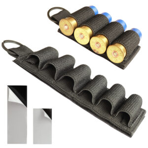Underalert Velcro Shotgun Shell Holder 12 Gauge Shell Holder Shotgun Card Shotgun Cartridge Holder Side Saddle Tactical Molle Pouch Shot Gun Shells Ammunition Holder Buttstock Ammo Carrier for 12 ga